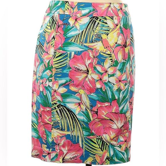 Ann Taylor LOFT Tropical Print Skirt Size 6 NWOT - Picture 1 of 6